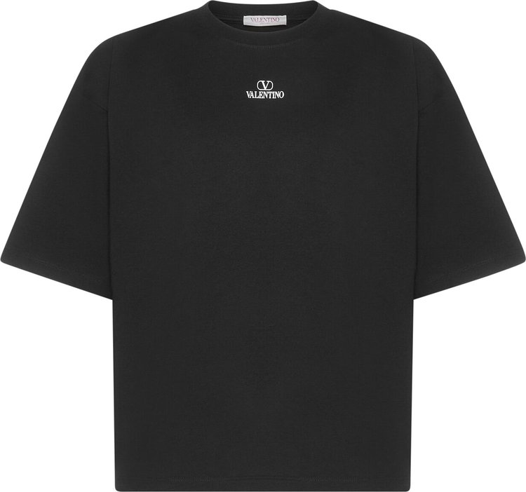Valentino Logo Printed Crewneck T-Shirt 'Black'