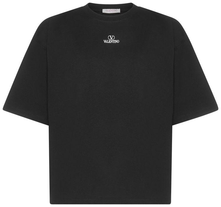 Valentino Logo Printed Crewneck T-Shirt 'Black'