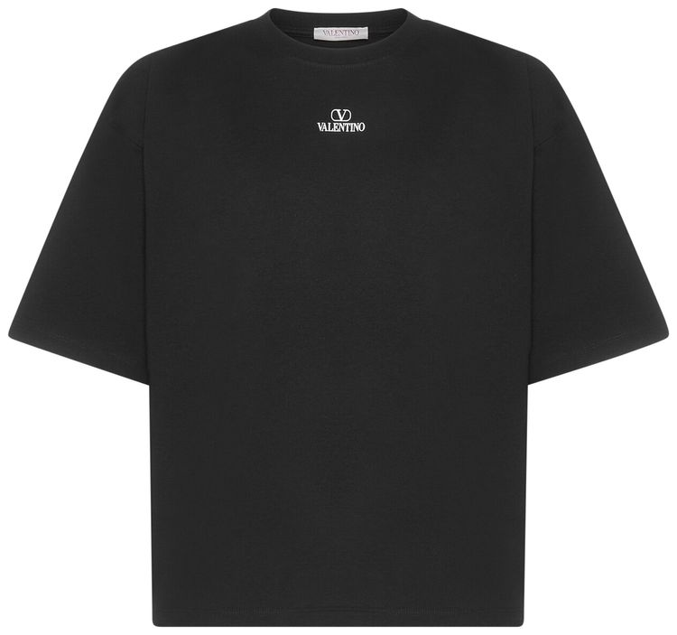 Valentino Logo Printed Crewneck T-Shirt 'Black'