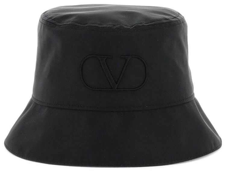 Valentino V Logo Signature Bucket Hat Black