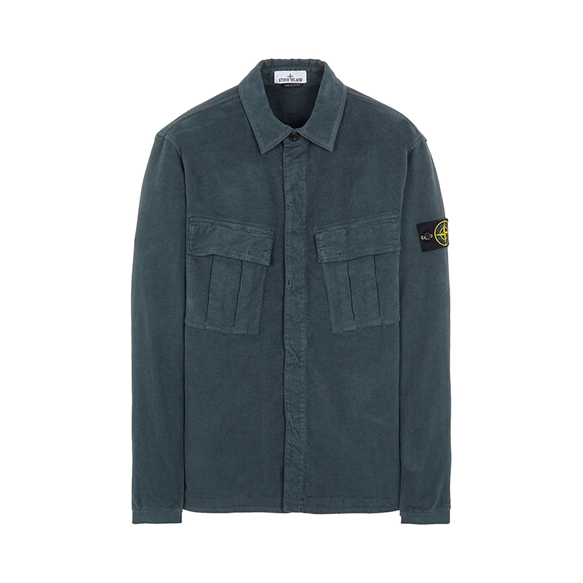 Stone island overshirt light blue sales