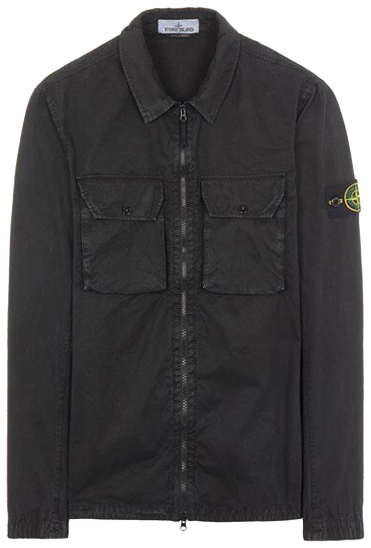 Stone Island Opaque Nylon Twill Primalof Shirt Navy Blue