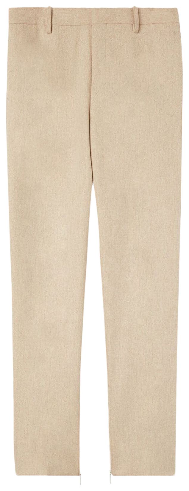 Off White Tag Wool Slim Zip Pant Beige