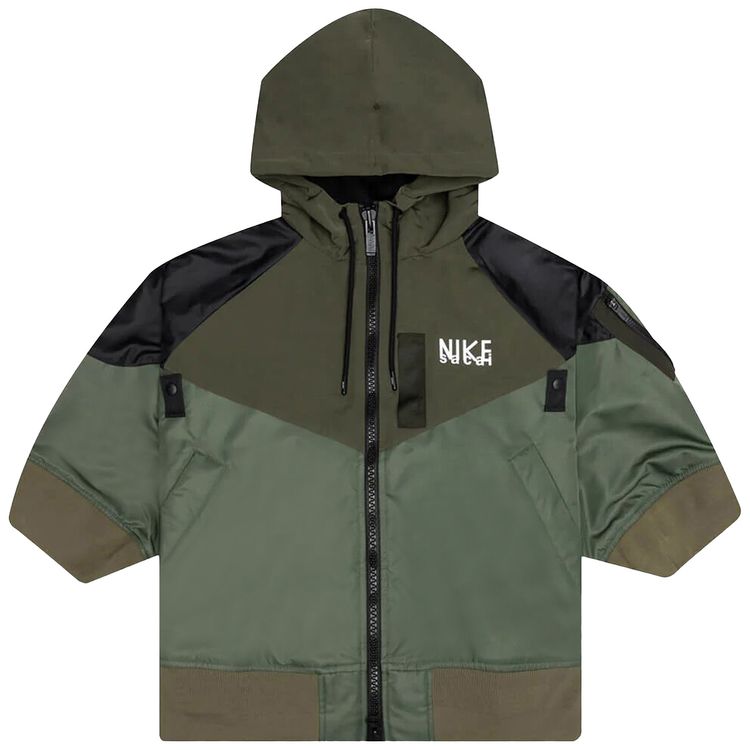 Nike x Sacai Full Zip Hooded Jacket Khaki