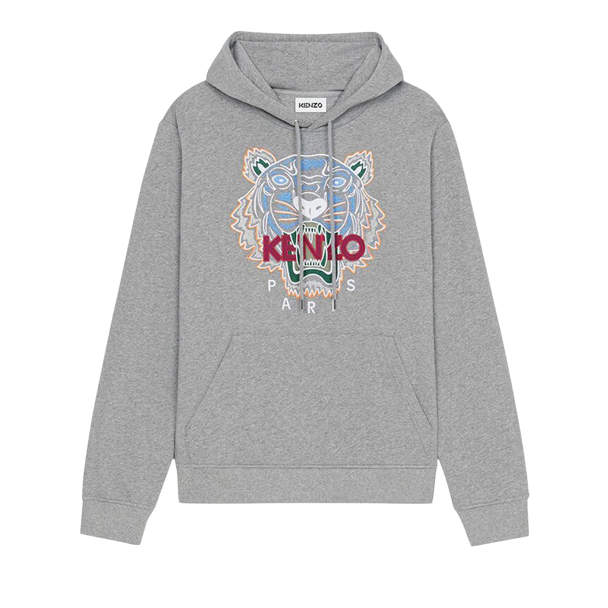 Kenzo❤️ Kenzo Paris Men's Kenzo Target Zip Hoody in Pearl Grey Kenzo