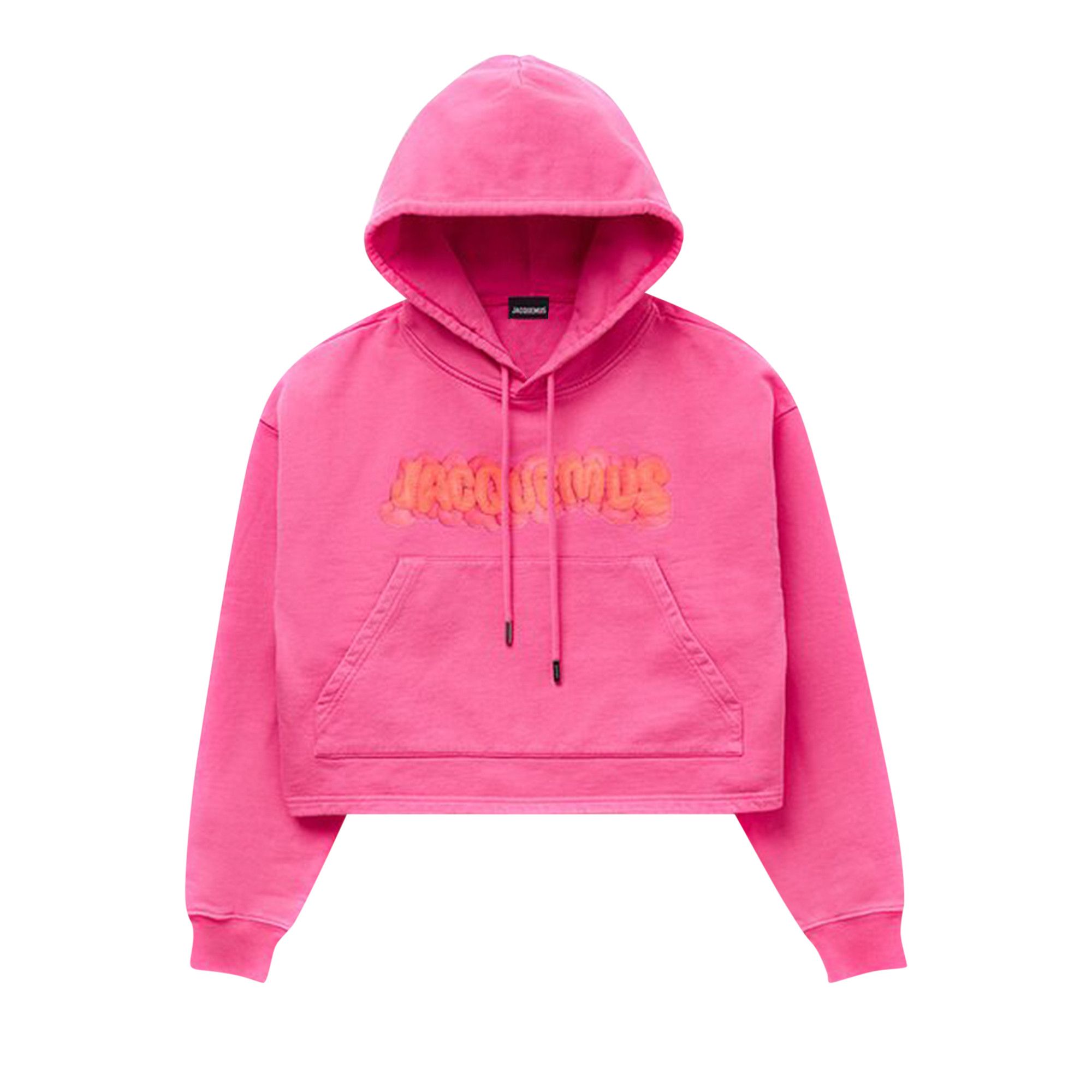 Buy Jacquemus Le Sweatshirt Pate Clay Logo Cropped Hoodie Pink