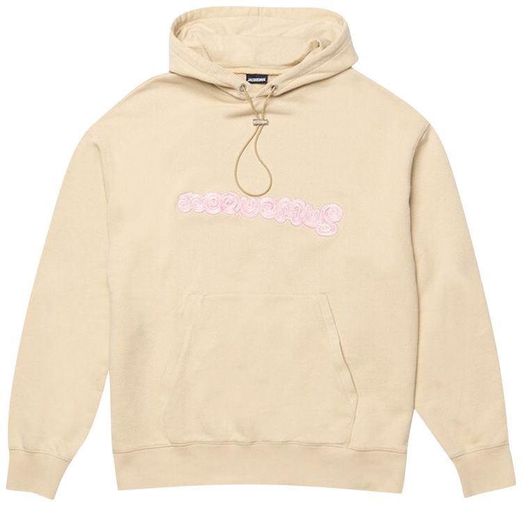 Jacquemus Le Sweatshirt Spirale Logo Hoodie Beige