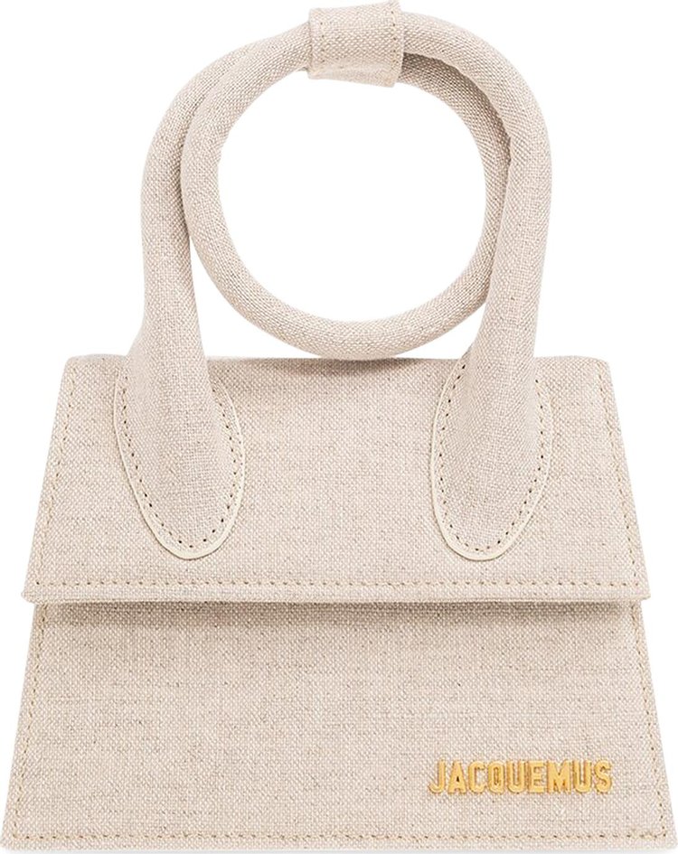 Jacquemus Le Chiquito Noeud Coiled Handbag 'Light Grey/Gold'