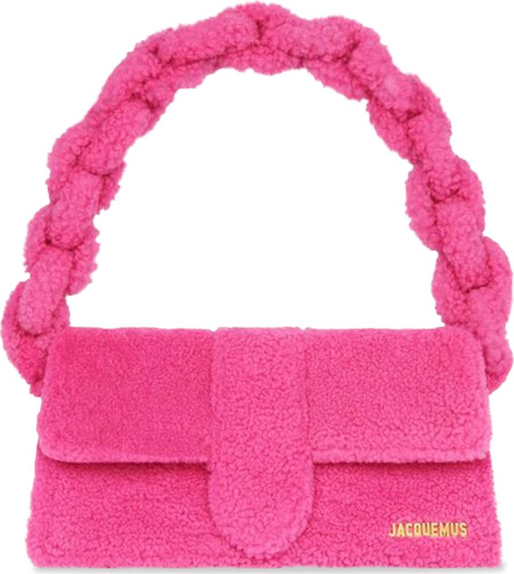 Jacquemus Le Bambidou Shearling Flap Bag 'Pink'