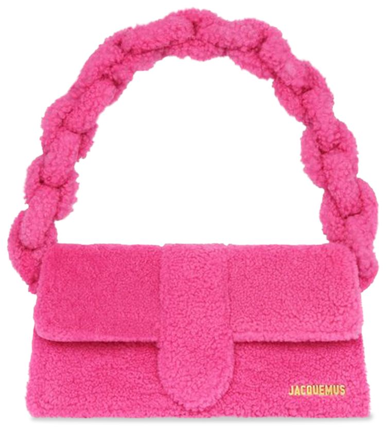 Jacquemus Le Bambidou Shearling Flap Bag Pink