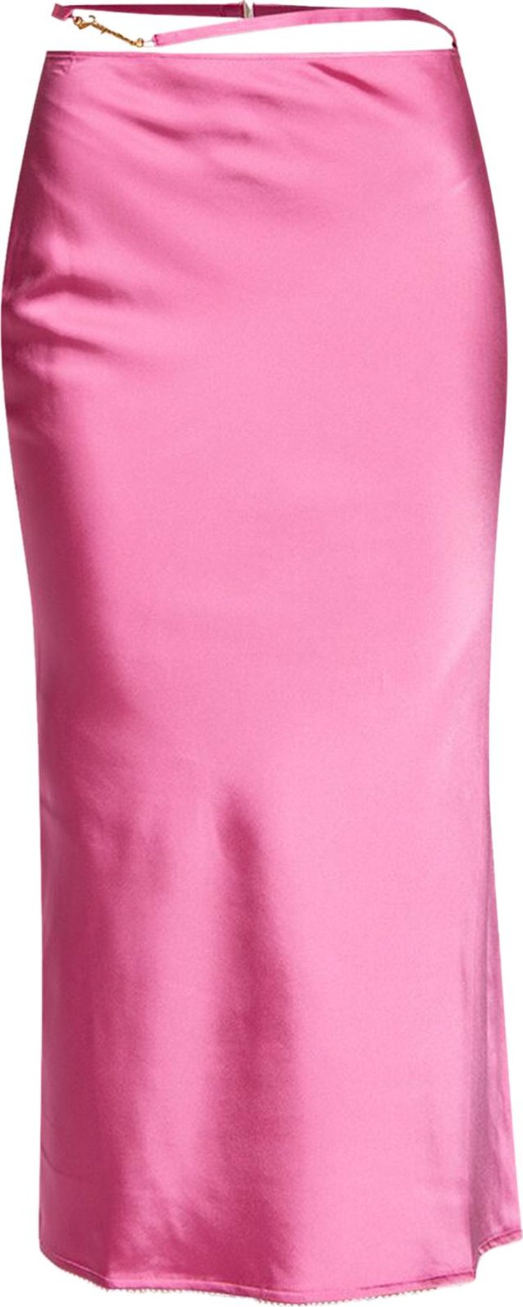 Jacquemus La Jupe Notte Satin Midi Skirt 'Pink'