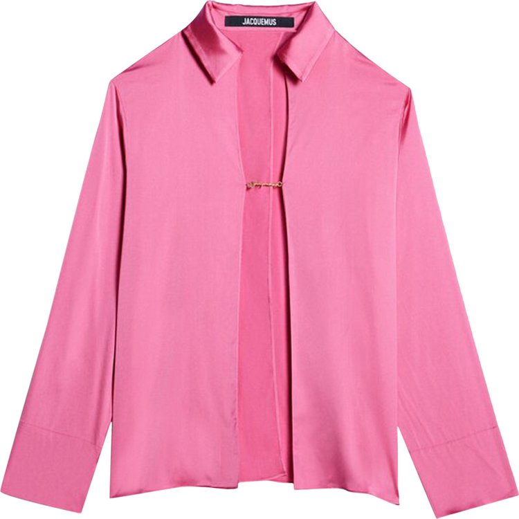 Jacquemus La Chemise Notte Logo Plaque Shirt 'Pink'