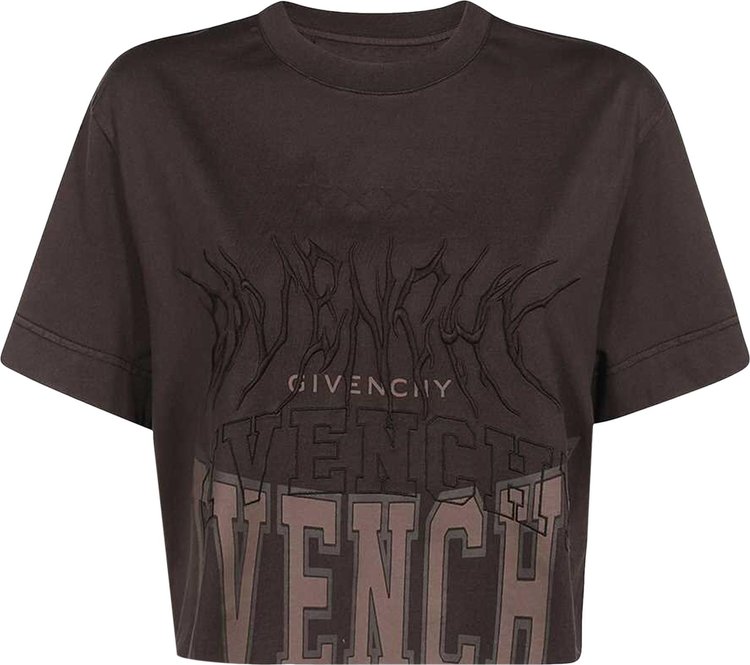 Logo cropped T-shirt in black - Givenchy