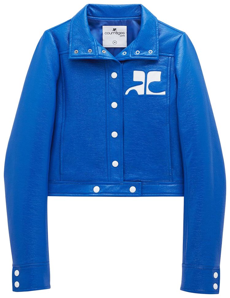 Courreges Reedition Vinyl Jacket Blue