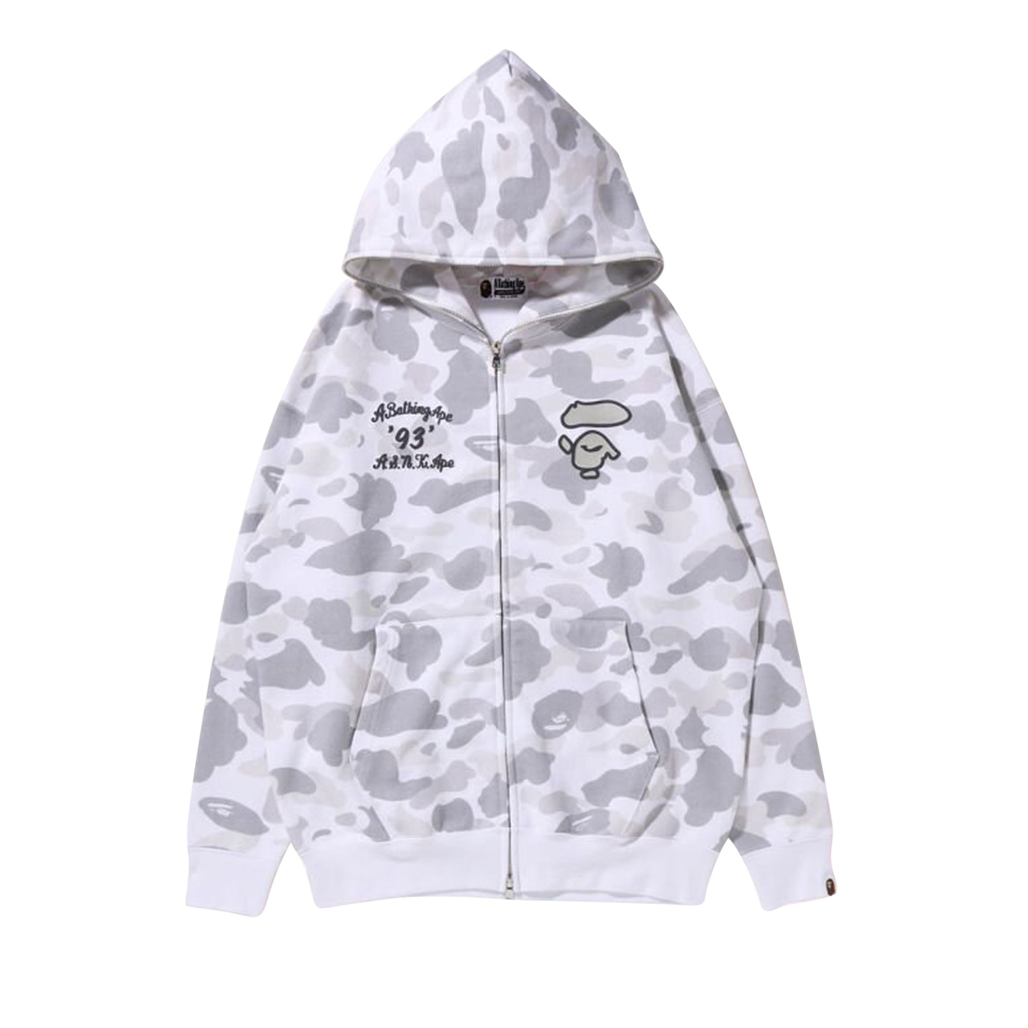 BAPE Color Camo By A Bathing Ape Oversized Full Zip Hoodie 'White