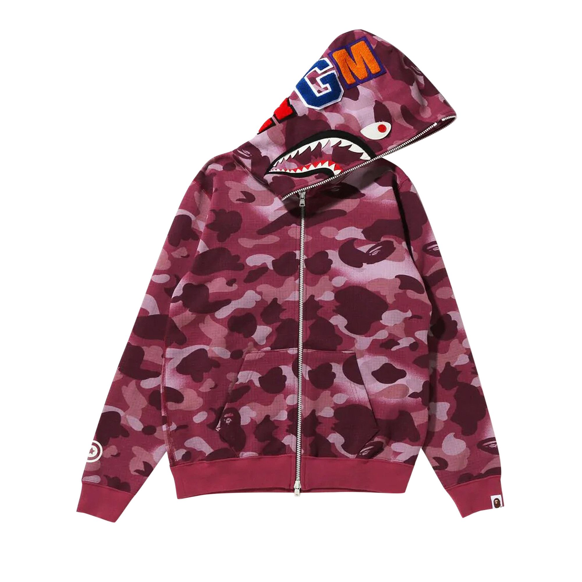 Burgundy bape hoodie 2025