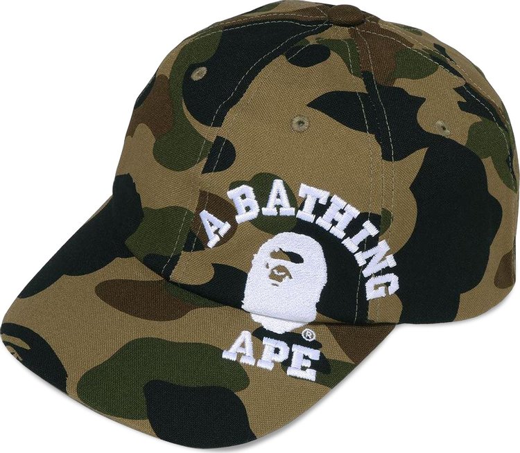 BAPE 1st Camo Panel Cap Green