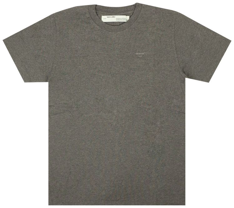 Off White Arrow Logo Slim T Shirt Grey