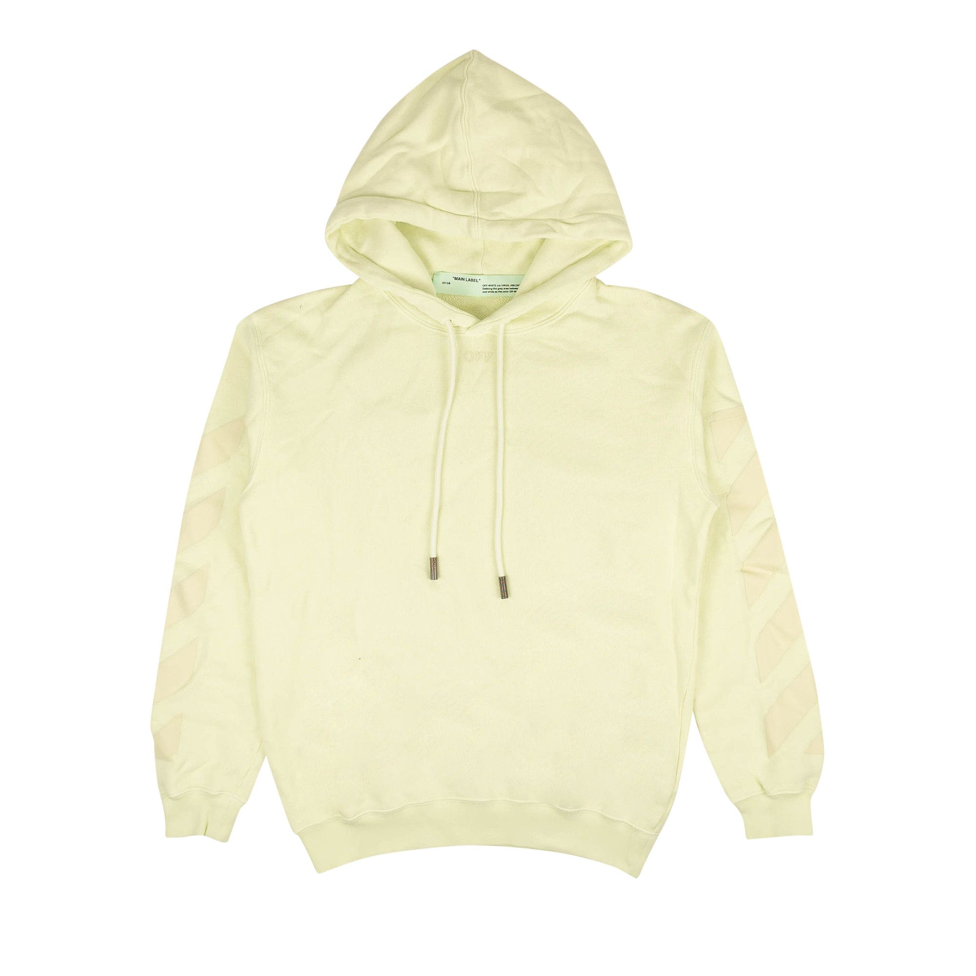 Buy Off White Diag Stripe Long Hoodie Yellow