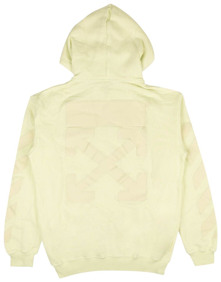 Off White Diag Stripe Long Hoodie Yellow