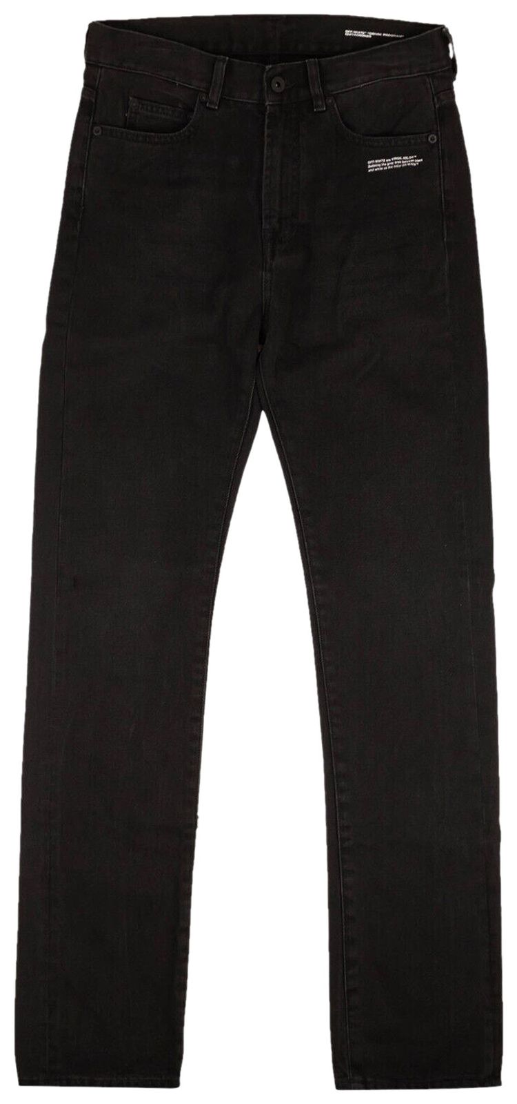 Off White Diag Relaxed Tape Jeans Black