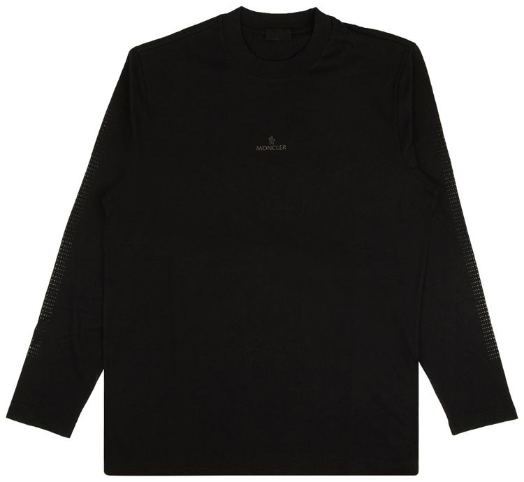 Moncler Dotted Long-Sleeve Logo T-Shirt 'Black'