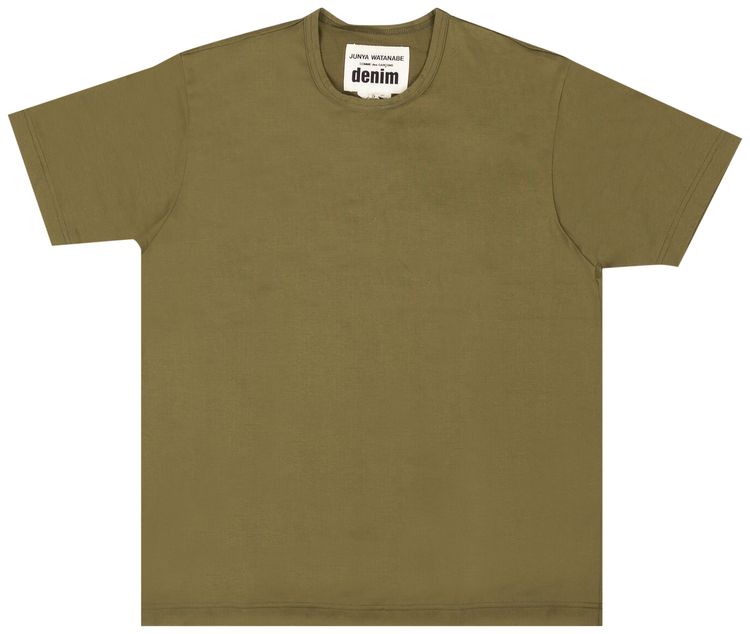 Junya Watanabe Basic Short Sleeve T Shirt Olive Green