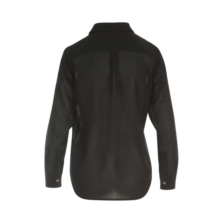 Comme des Garcons Semi Sheer Button Down Shirt Black