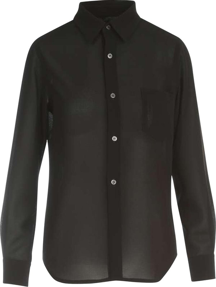 Comme des Garçons Semi Sheer Button Down Shirt 'Black'