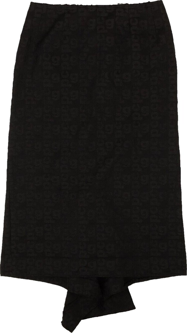 Comme des Garçons Monogram Asymmetrical Skirt 'Black'
