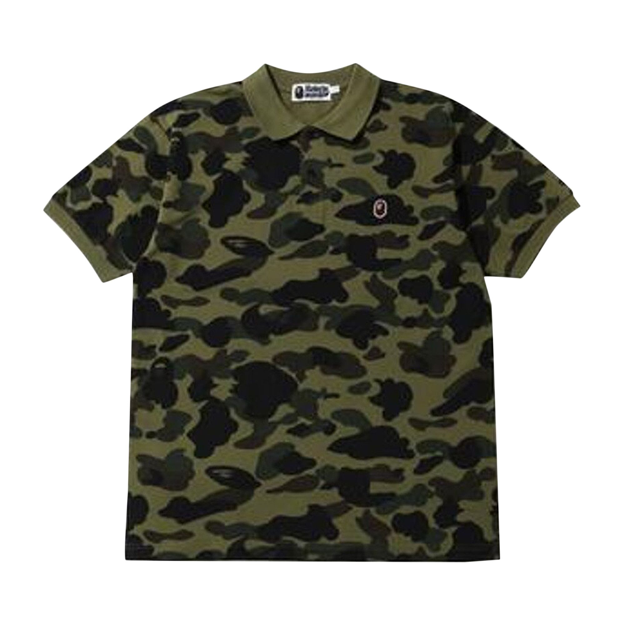 Buy BAPE 1st Camo One Point Polo Green 1I30 112 004 GREEN GOAT IT