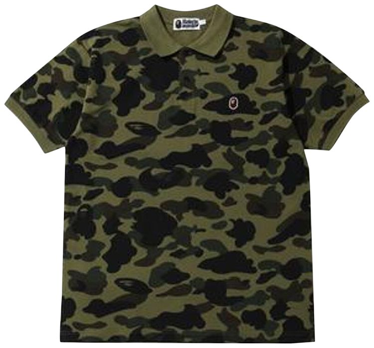 BAPE 1st Camo One Point Polo Green