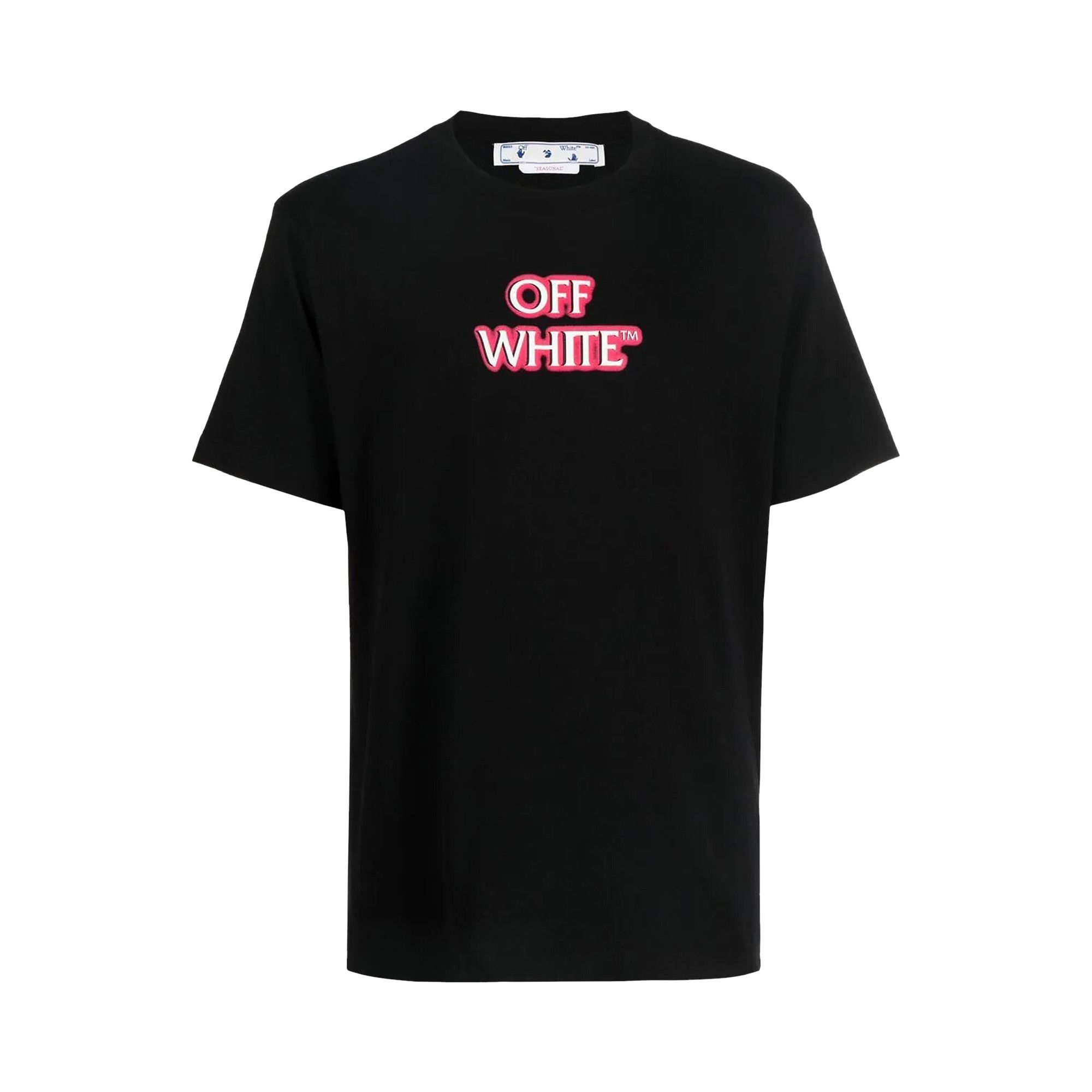 Buy Off White Emotion Neon Slim Short Sleeve Tee Black Pink