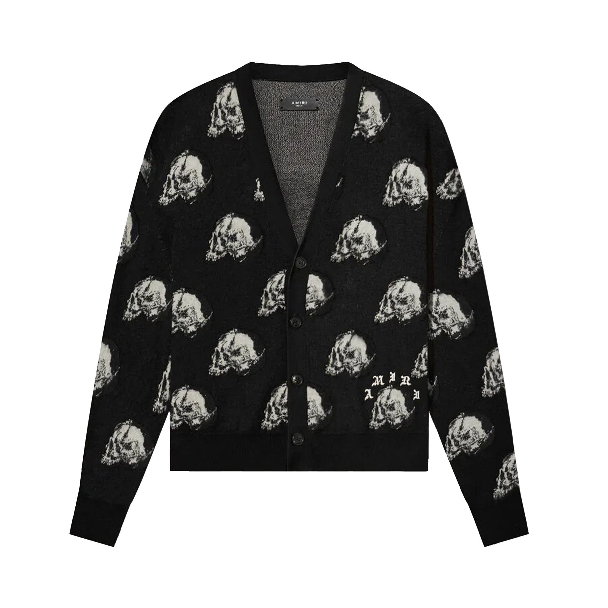 Buy Amiri x Wes Lang Repeat Skull Cardigan 'Black' - AW22MKC009
