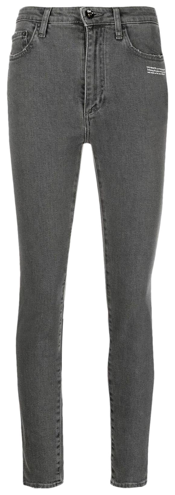 Off White Corporate Skinny Jeans Grey White