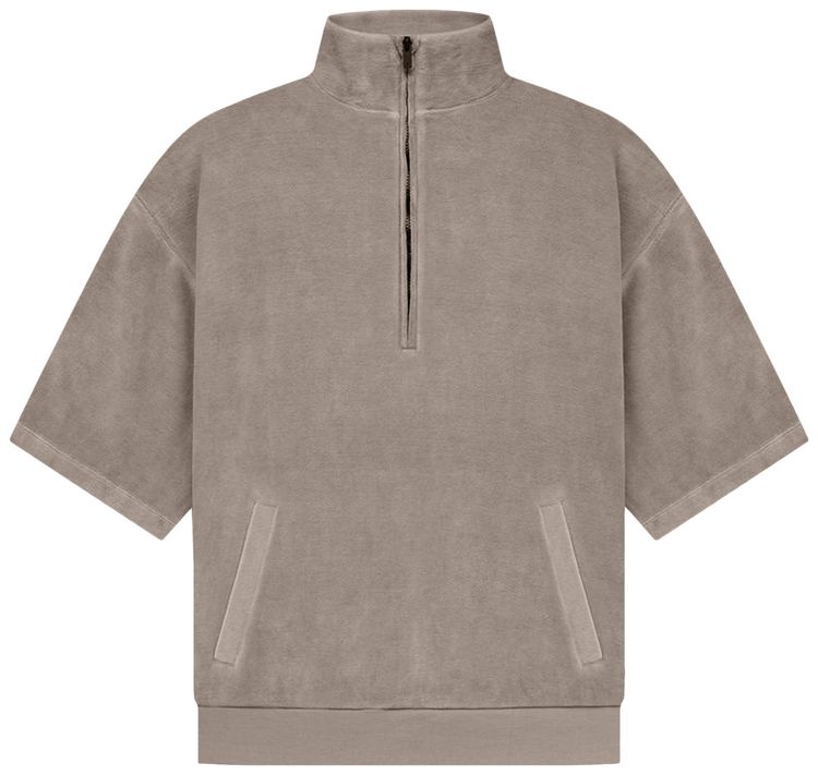 Fear of God Essentials Velour Mockneck Desert Taupe
