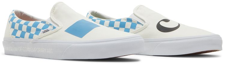 MOCA x Vans Classic Slip On Checkerboard   Cyan