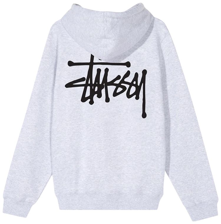 Stussy Basic Hoodie Ash Heather