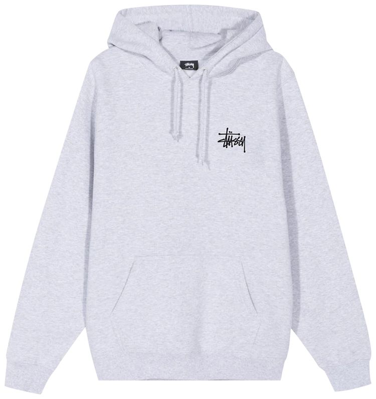 Stussy Basic Hoodie Ash Heather
