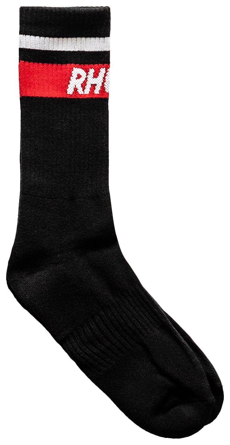 Rhude Mod Stripe Socks BlackRed