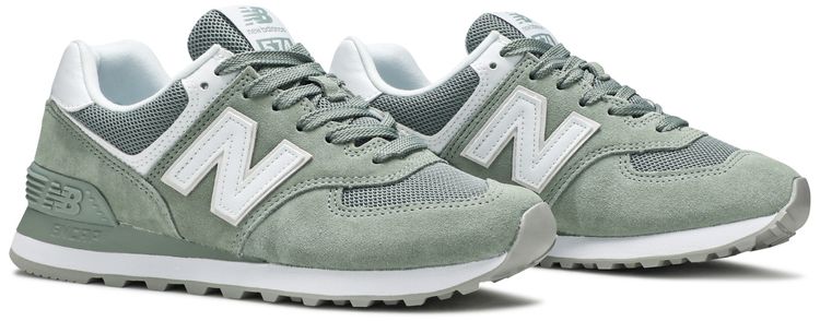 New Balance Wmns 574 Green White