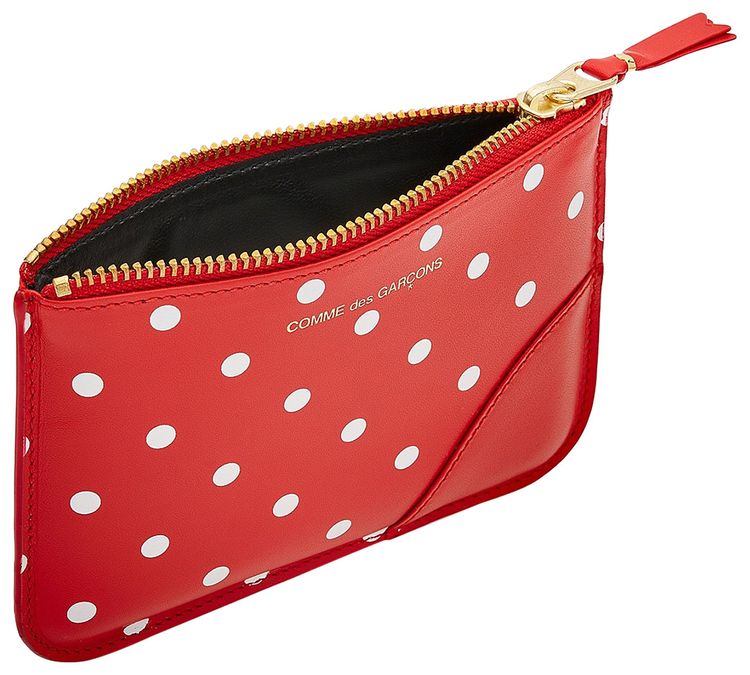 Comme des Garcons Polka Dot Printed Wallet Polka Dot Black