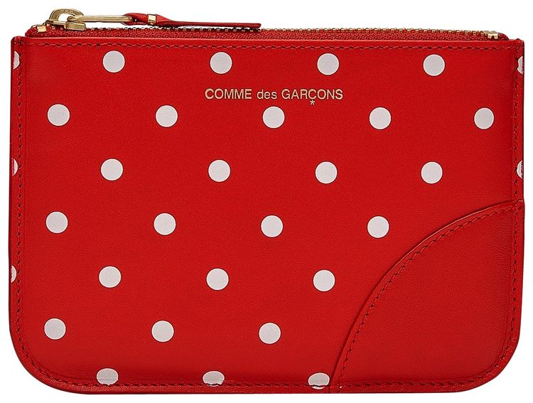 Comme des Garcons Polka Dot Printed Wallet Polka Dot Black