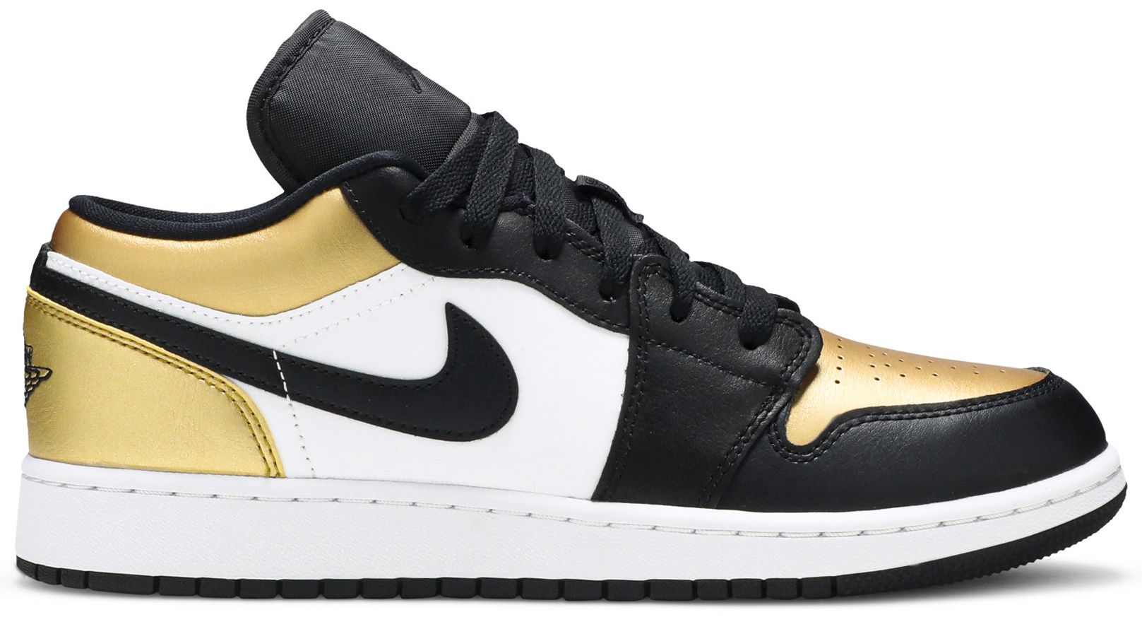 low top gold jordans