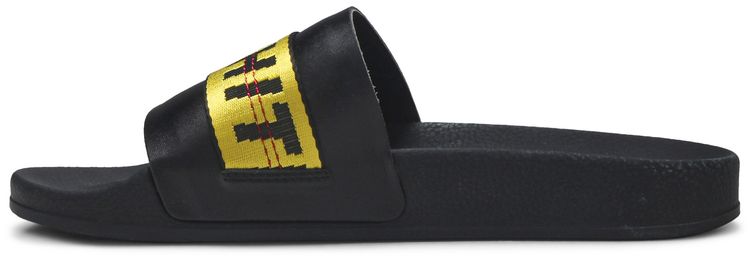 Off White Industrial Sliders Black Yellow FW 2019