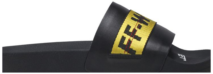 Off White Industrial Sliders Black Yellow FW 2019