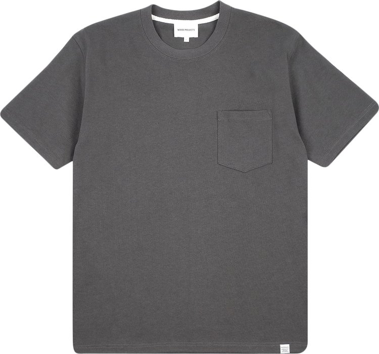 Norse Projects Johannes Pocket Short Sleeve Tee Slate Grey