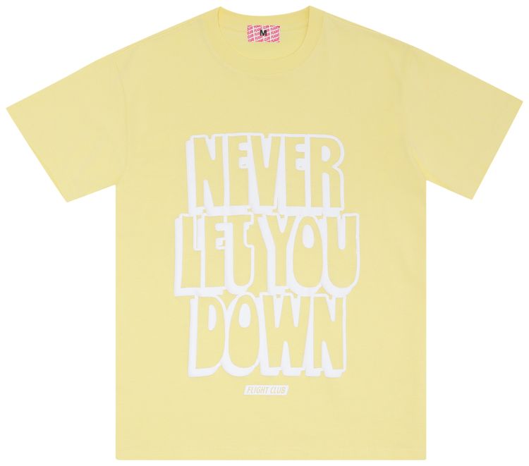 Flight Club Never Let You Down Tee Baby YellowWhite