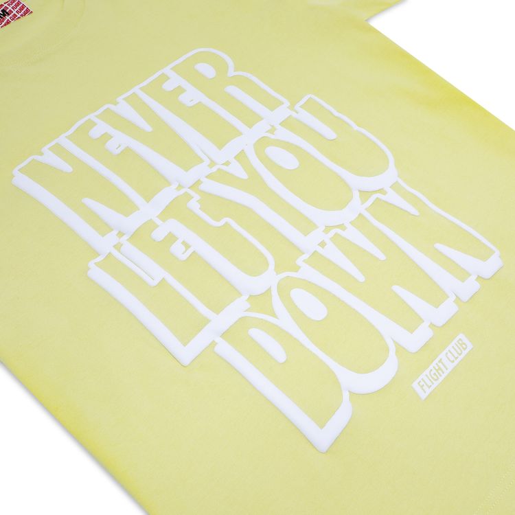 Flight Club Never Let You Down Tee Baby YellowWhite