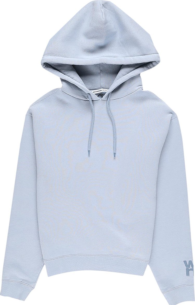T by Alexander Wang Foundation Terry Logo Hoodie 'Slate Blue'